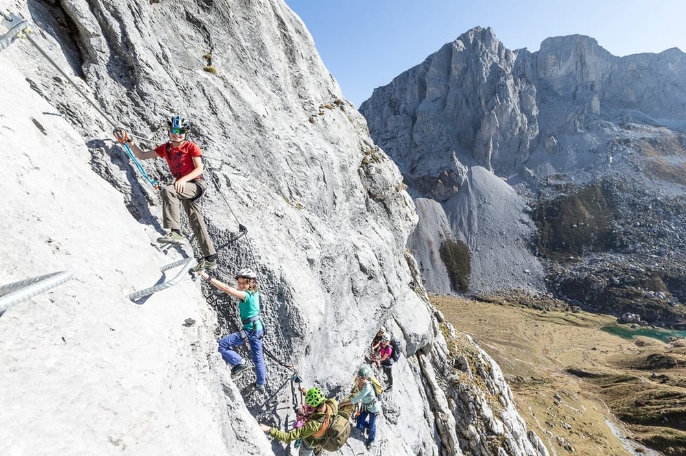 Familien-Klettersteig Partnunblick
