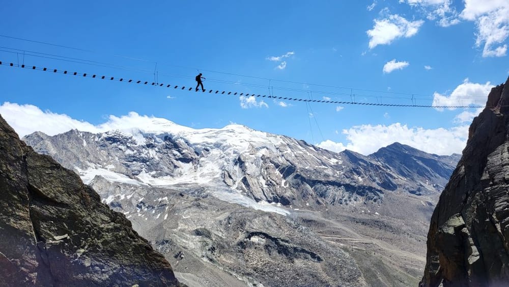 Via Ferrata Jegihorn via the Suspension Bridge