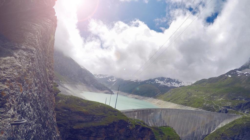 Via Ferrata Moiry via suspension bridge